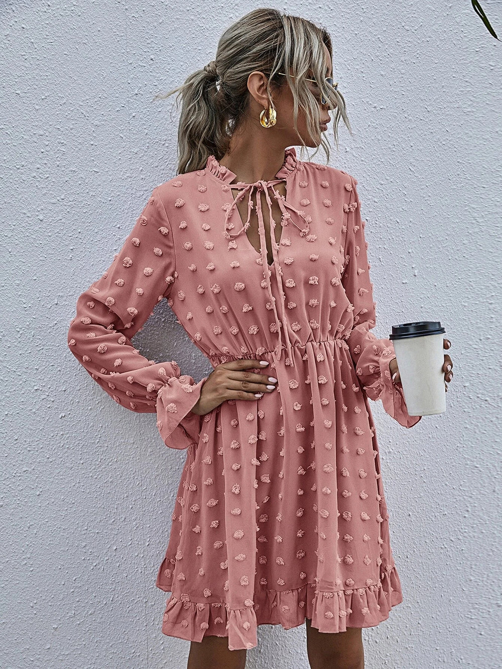 Clip Dot Deluxe Swing Dress