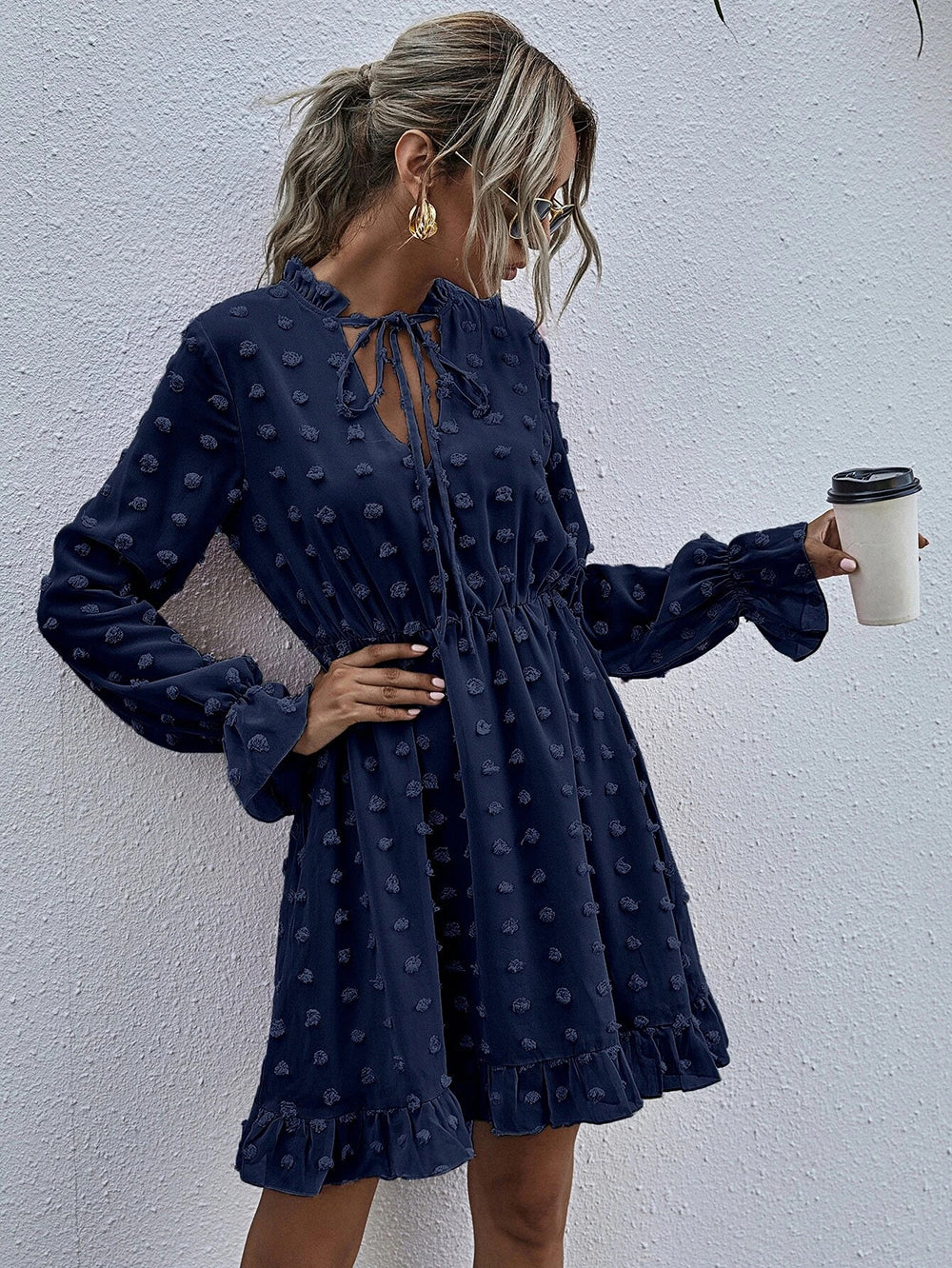 Clip Dot Deluxe Swing Dress