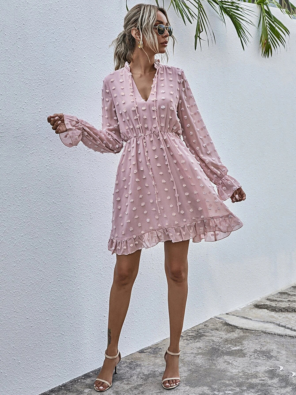 Clip Dot Deluxe Swing Dress