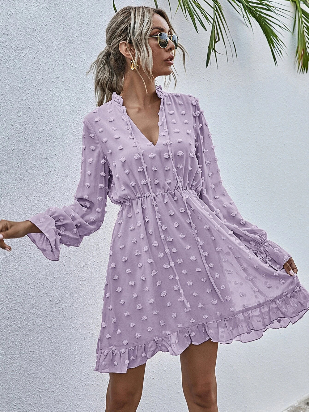 Clip Dot Deluxe Swing Dress