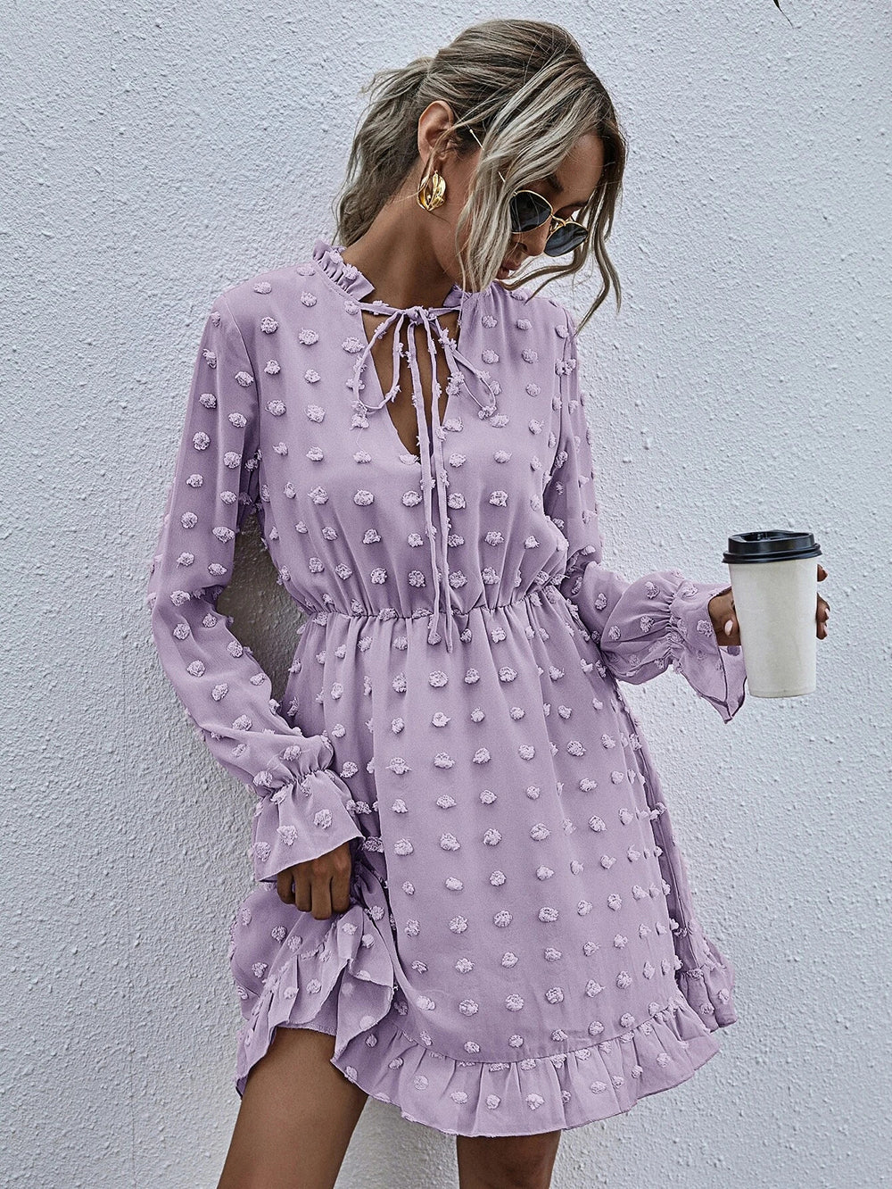 Clip Dot Deluxe Swing Dress