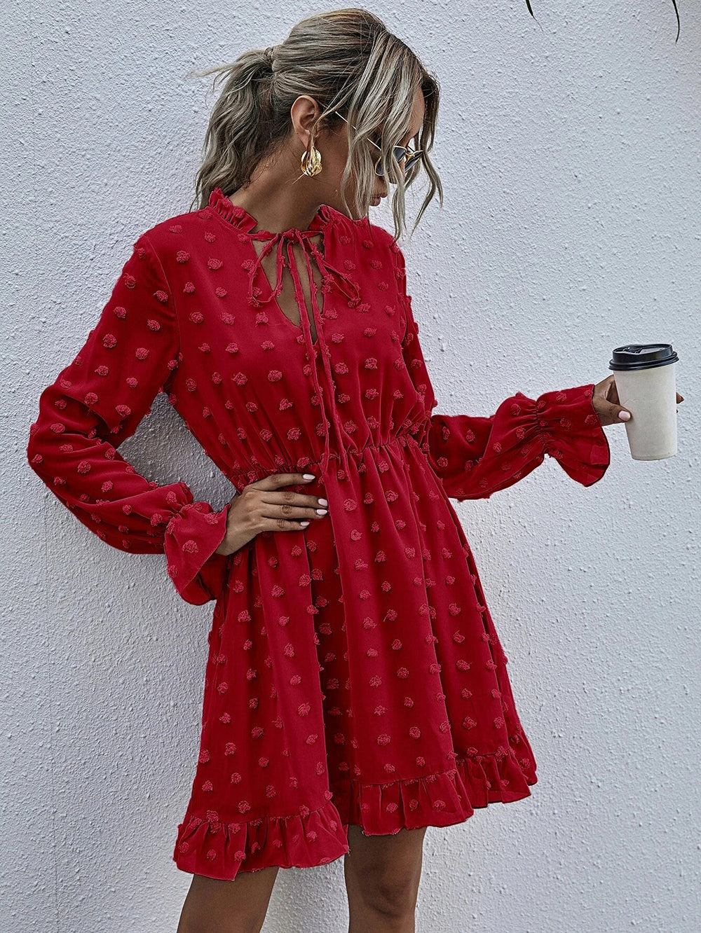 Clip Dot Deluxe Swing Dress