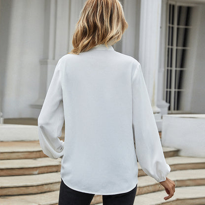 Floral Layered Tied Neck Long Sleeve