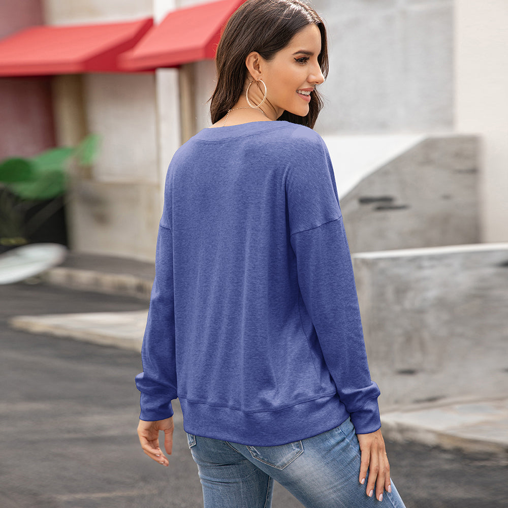 Blusa de manga larga con botones y diseño lujoso