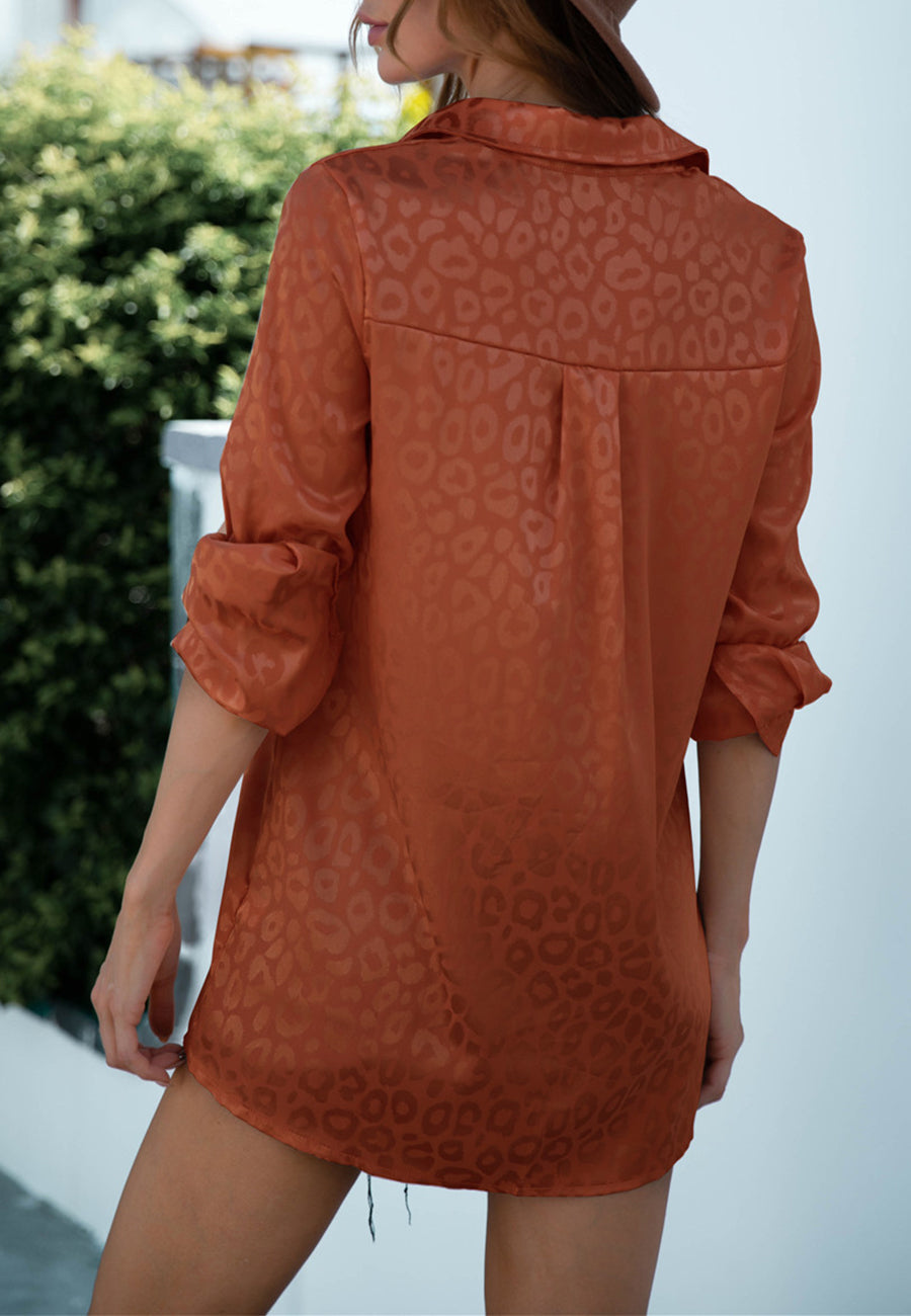 Camisa de vestir con estampado de animales