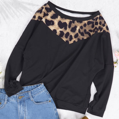 Top de manga larga Lux con estampado de guepardo