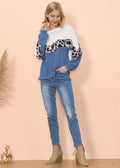 Jersey de manga larga con estampado de guepardo y tejido gofre