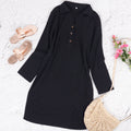 Vestido camisero con cuello abotonado