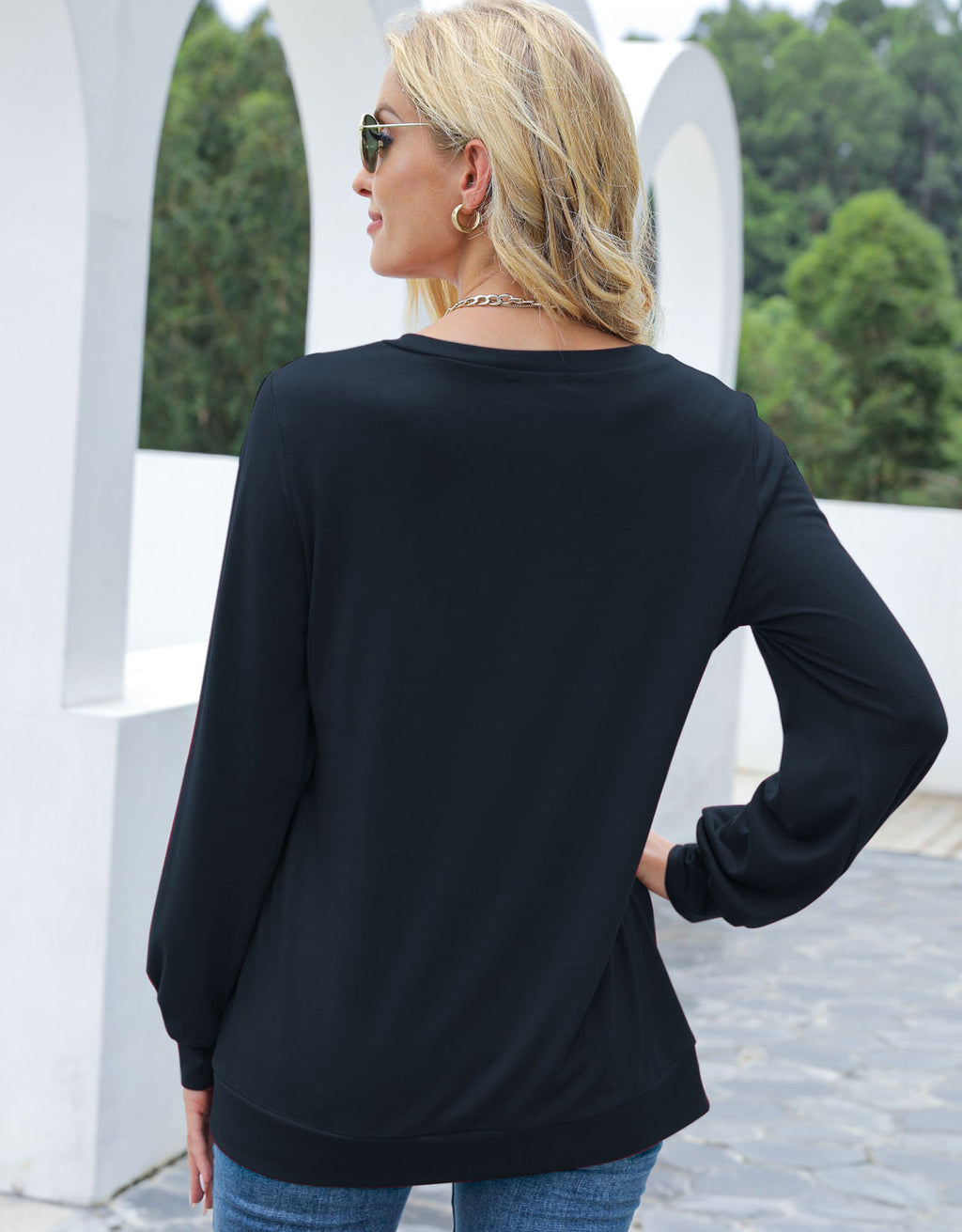 Jersey de manga larga con cortes