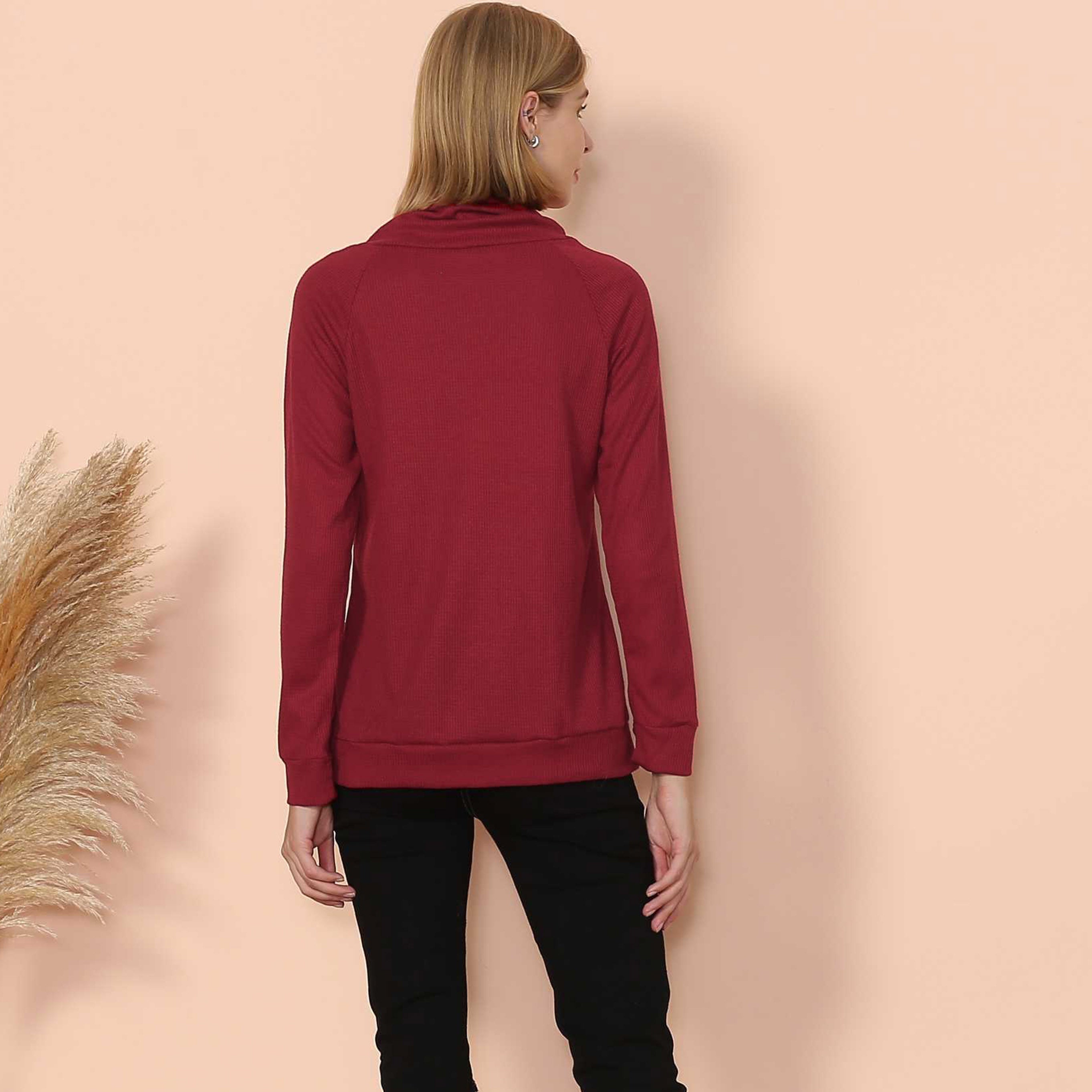 Jersey de cuello vuelto de punto gofre