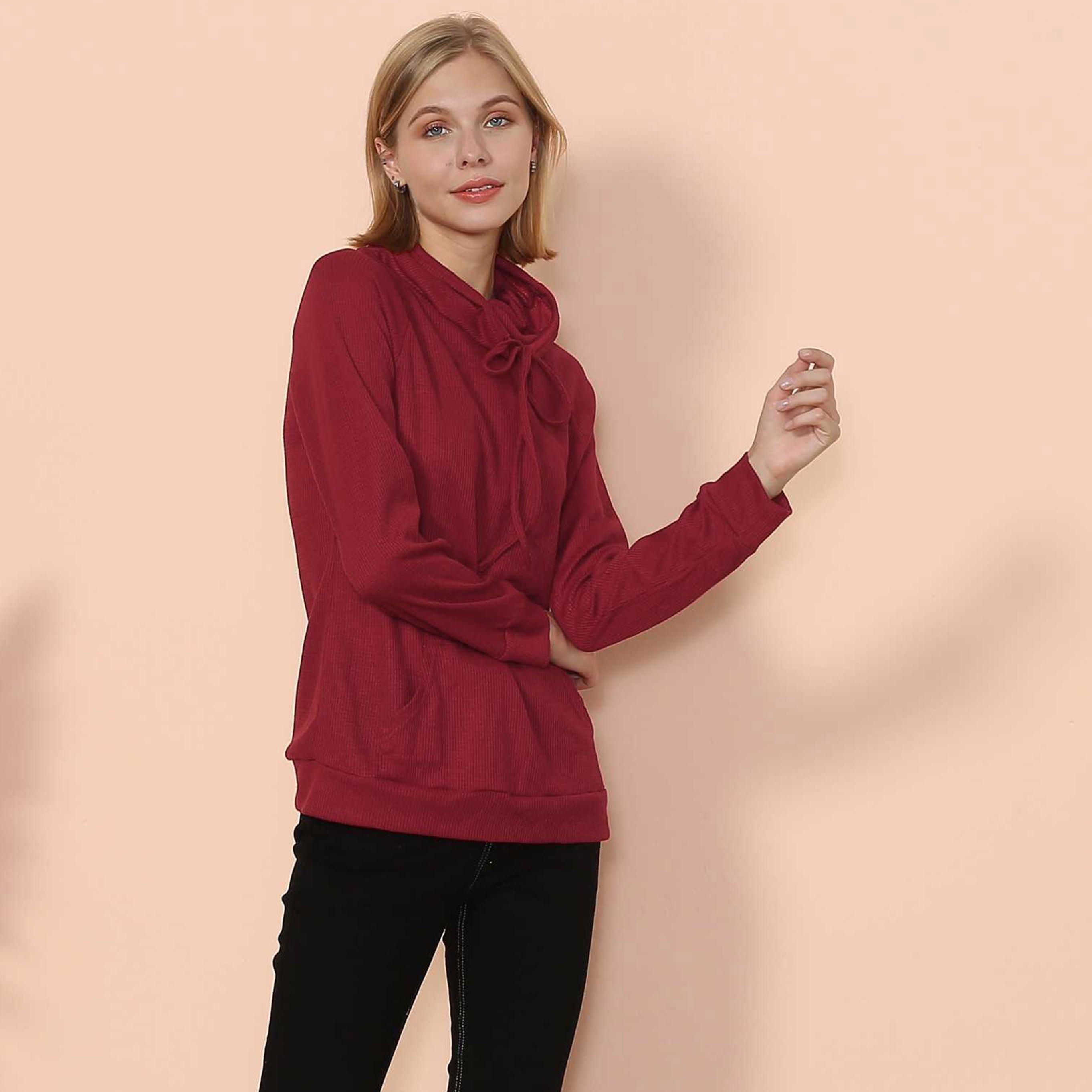 Jersey de cuello vuelto de punto gofre