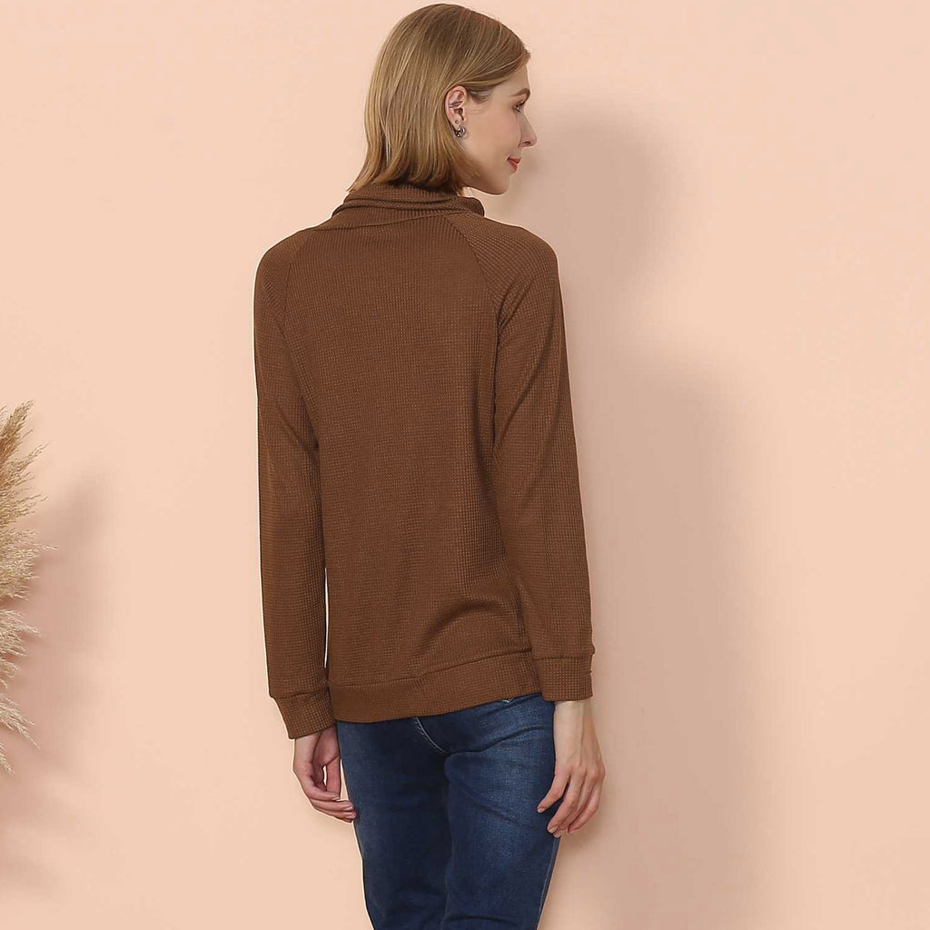 Jersey de cuello vuelto de punto gofre