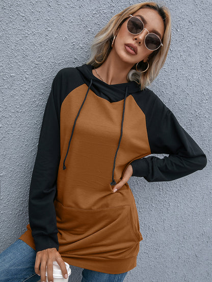 Sudadera con capucha de béisbol de manga larga