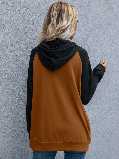 Sudadera con capucha de béisbol de manga larga