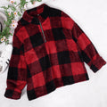 Suéter con cuello alto y cremallera de 1/4 de Buffalo Plaid