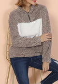 Fluffy Two Tone Quarter Zip