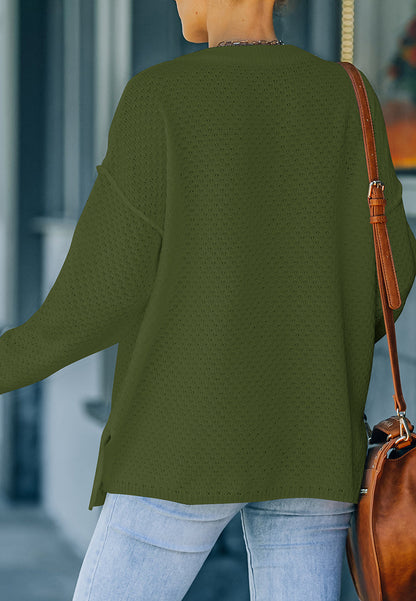 Suéter Henley Lux de punto gofre