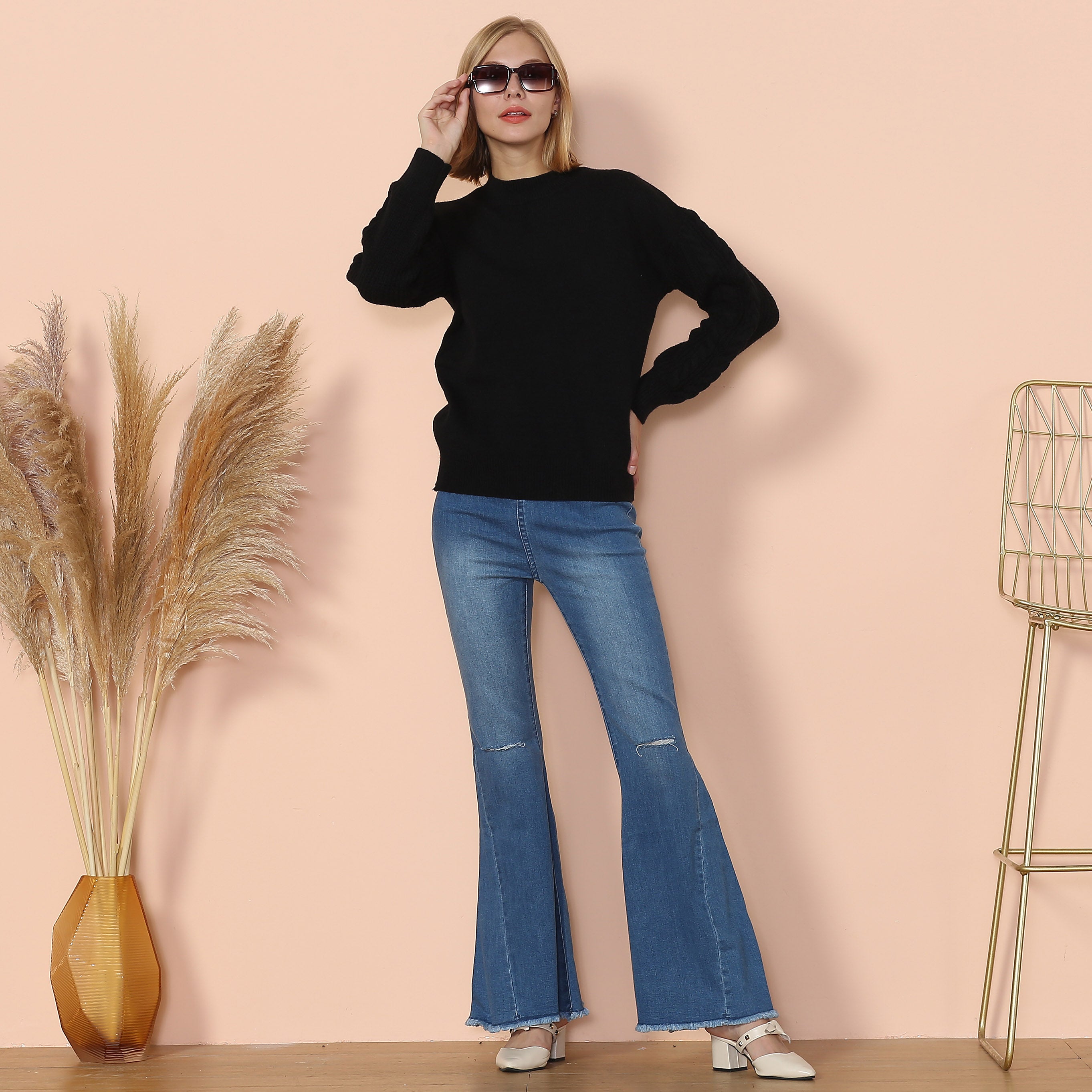 Solid Lux Long Sleeve Sweater