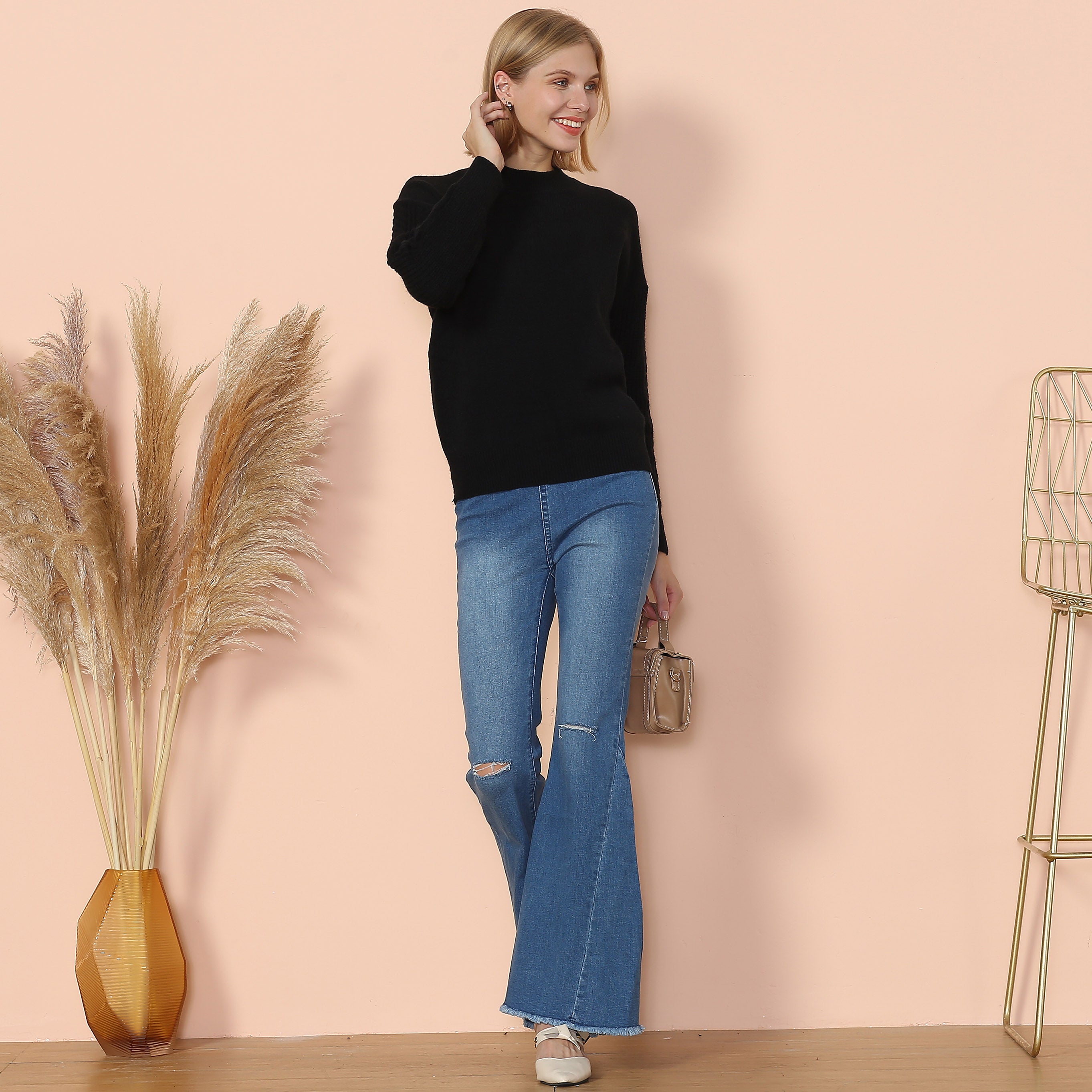 Solid Lux Long Sleeve Sweater