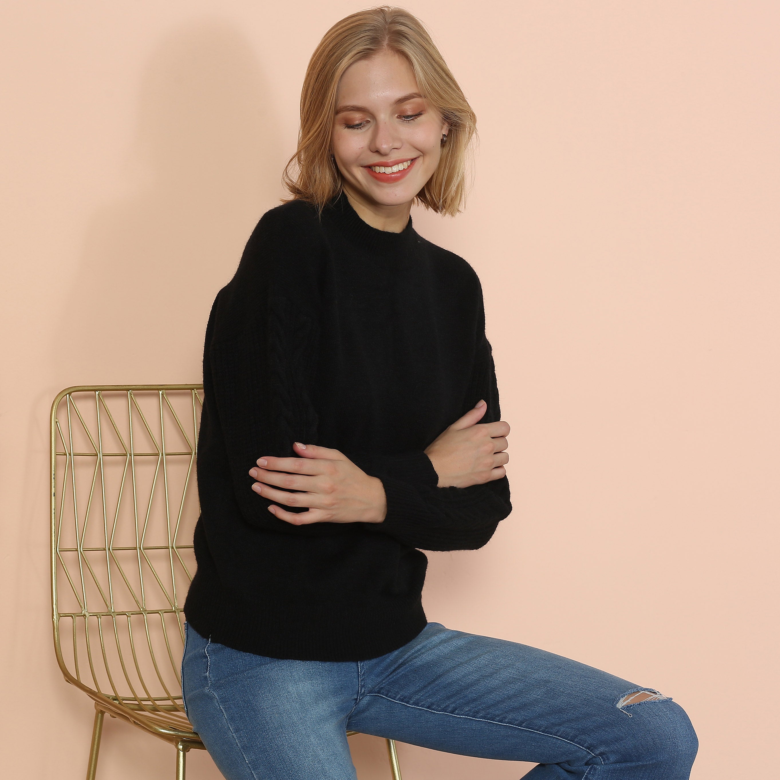 Solid Lux Long Sleeve Sweater