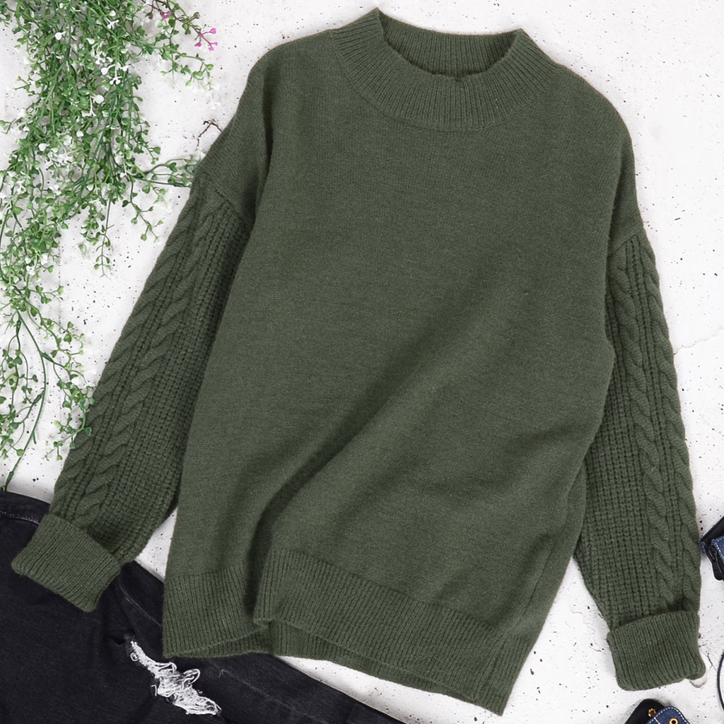 Solid Lux Long Sleeve Sweater