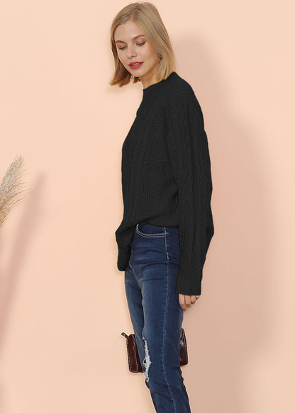 Cut Out Cable Knit Sweater