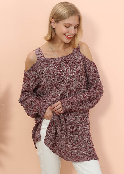 Suéter oversize con hombros descubiertos 