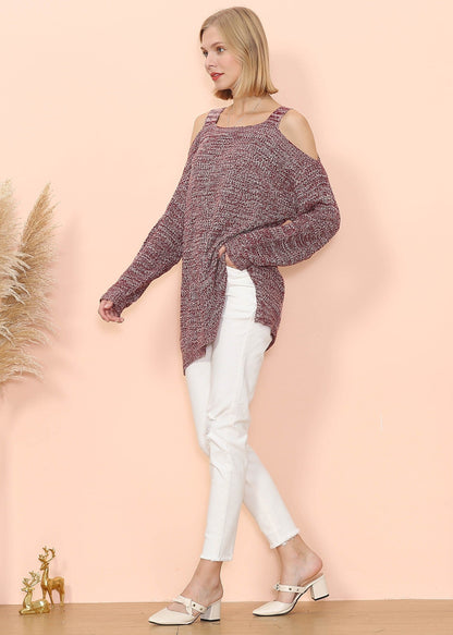 Suéter oversize con hombros descubiertos 