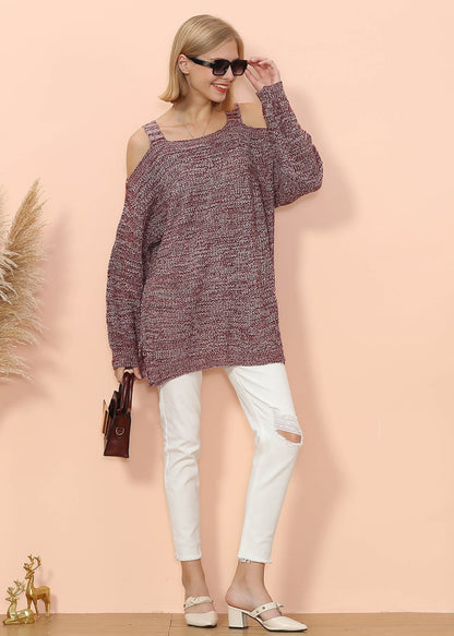 Suéter oversize con hombros descubiertos 