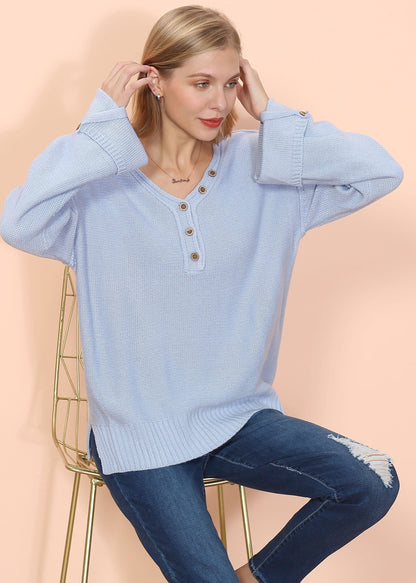 Camiseta de manga larga con puños doblados 