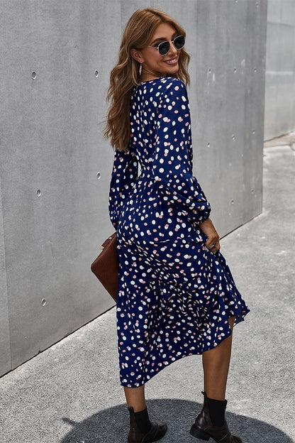 Square Neck Polka Dot Dress