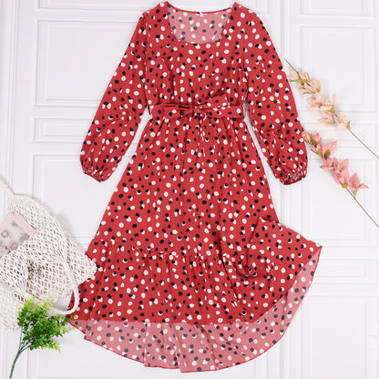 Square Neck Polka Dot Dress