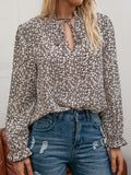 Tie Neck Vintage Floral Blouse