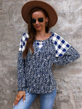 Two Tone Mixed Print Sweater