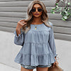 Blusa con capas y lunares con pinzas 