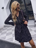 Vestido de lunares con cremallera 