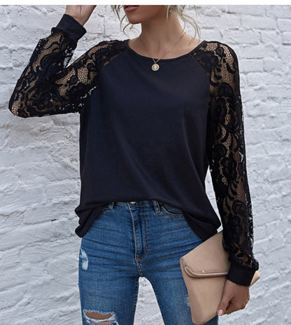 Lace Sleeve Detail Shirt