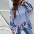 Suéter con estampado paisley en dos tonos
