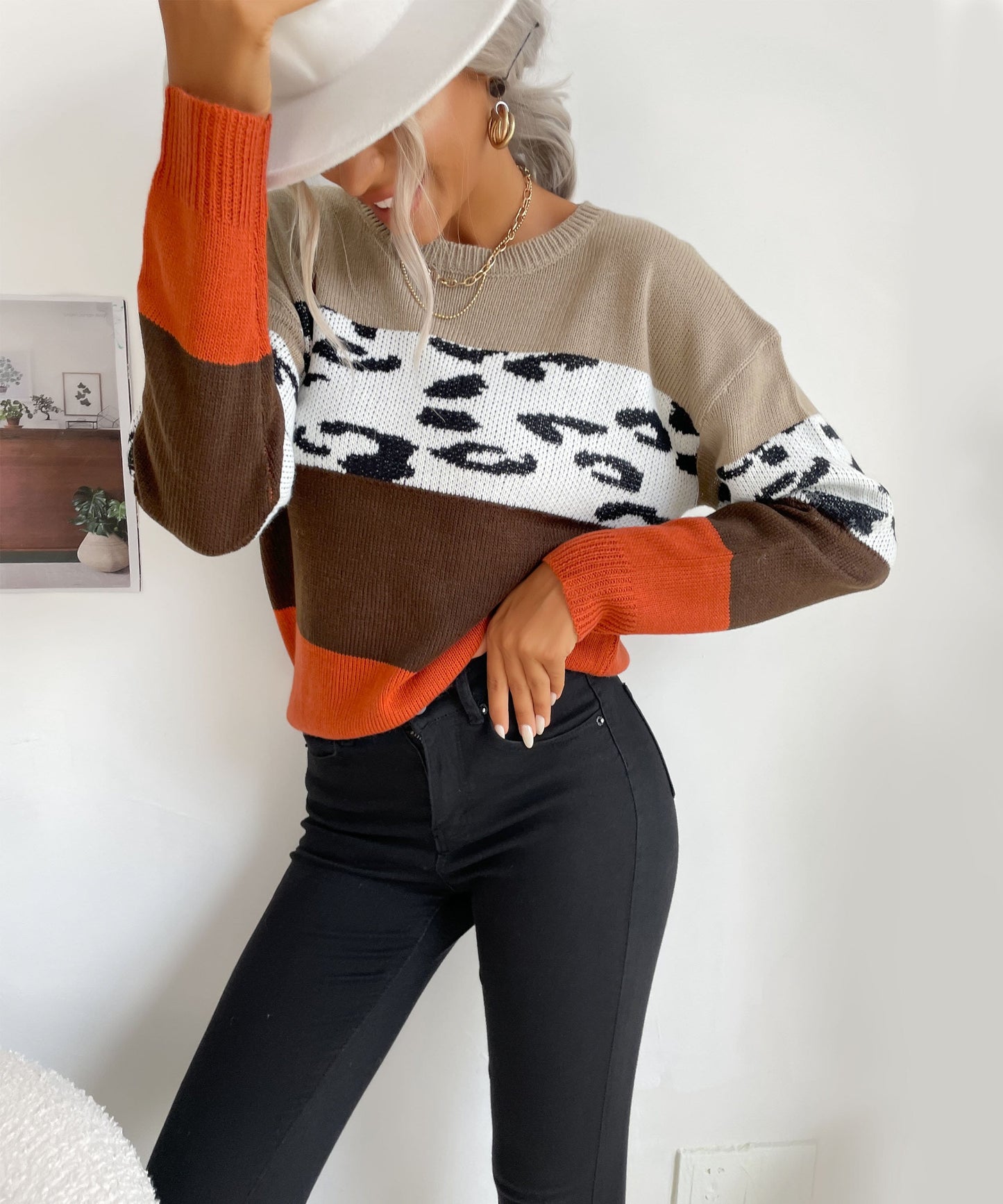 Color Block Fall Sweater