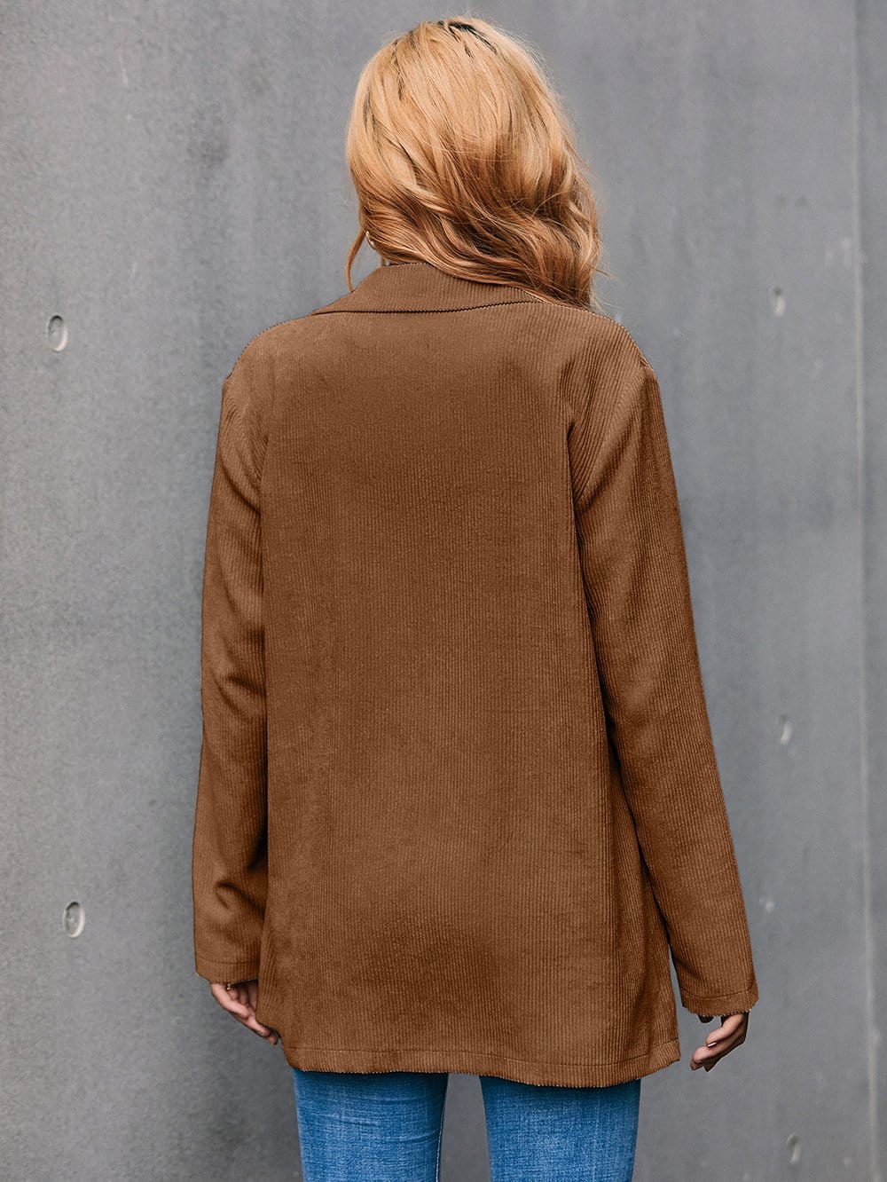Blazer de pana con cuello de solapa 