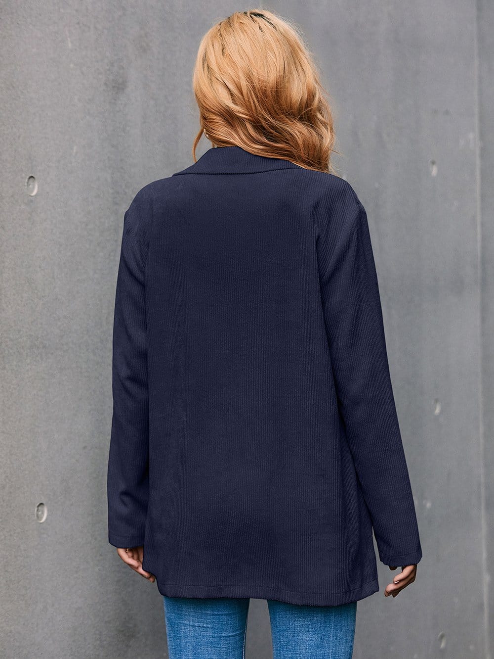 Blazer de pana con cuello de solapa 