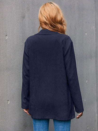 Blazer de pana con cuello de solapa 