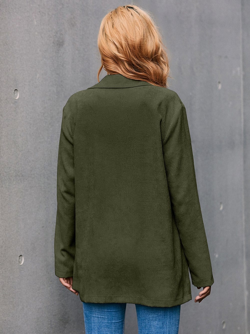 Blazer de pana con cuello de solapa 