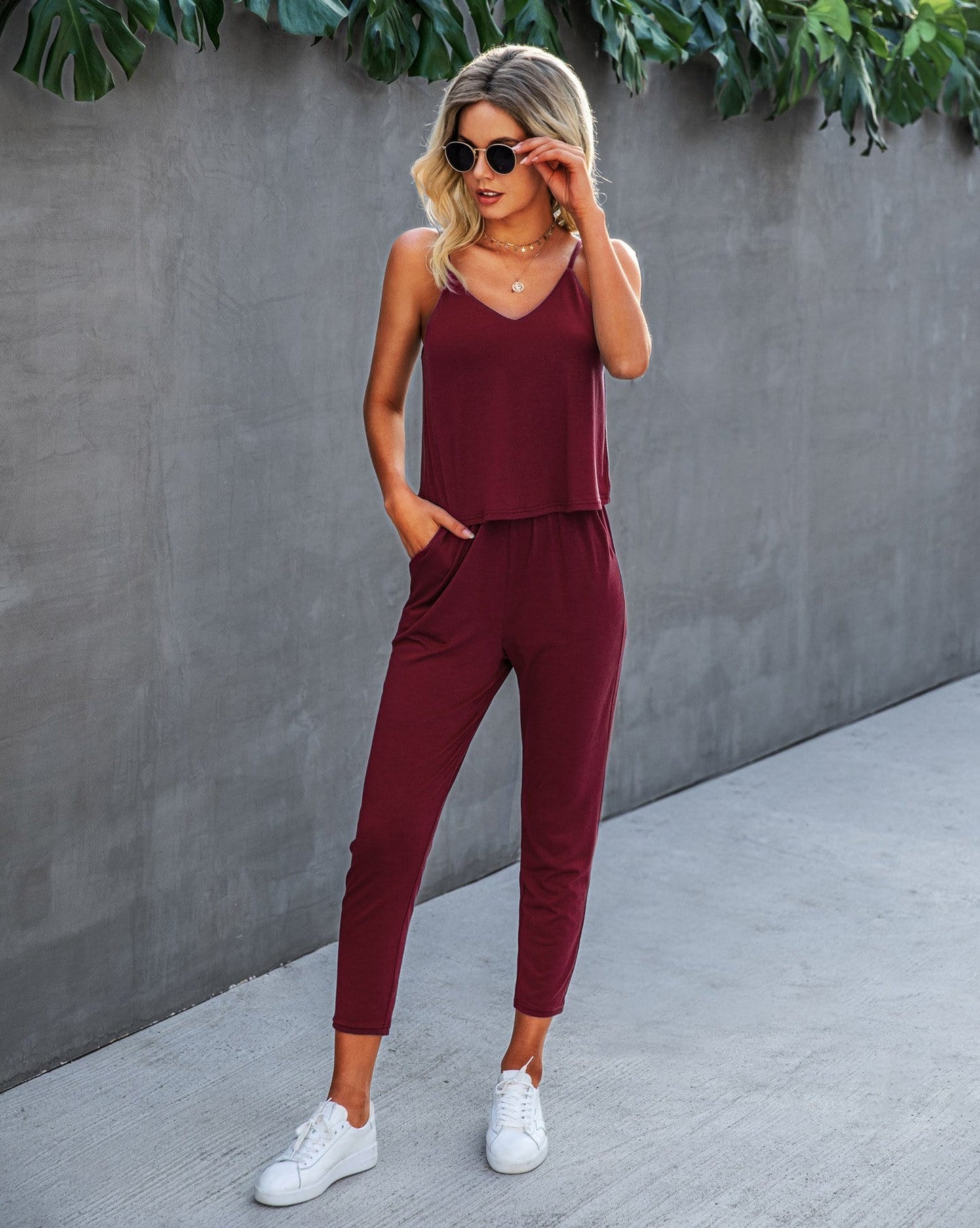 Solid Cami and Pants Coordinates