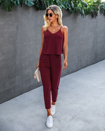Solid Cami and Pants Coordinates