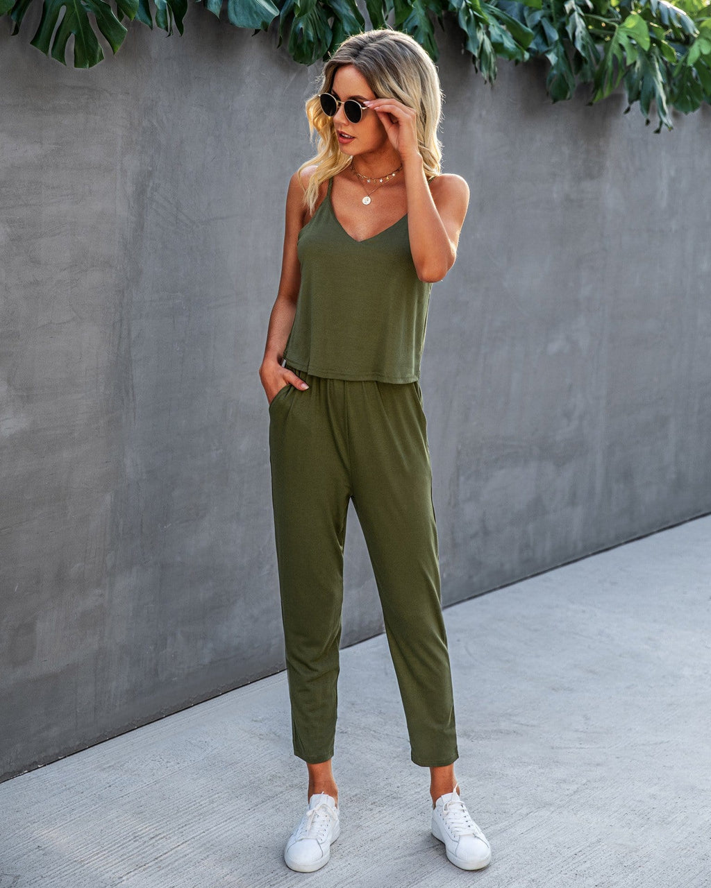 Solid Cami and Pants Coordinates