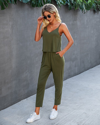 Solid Cami and Pants Coordinates