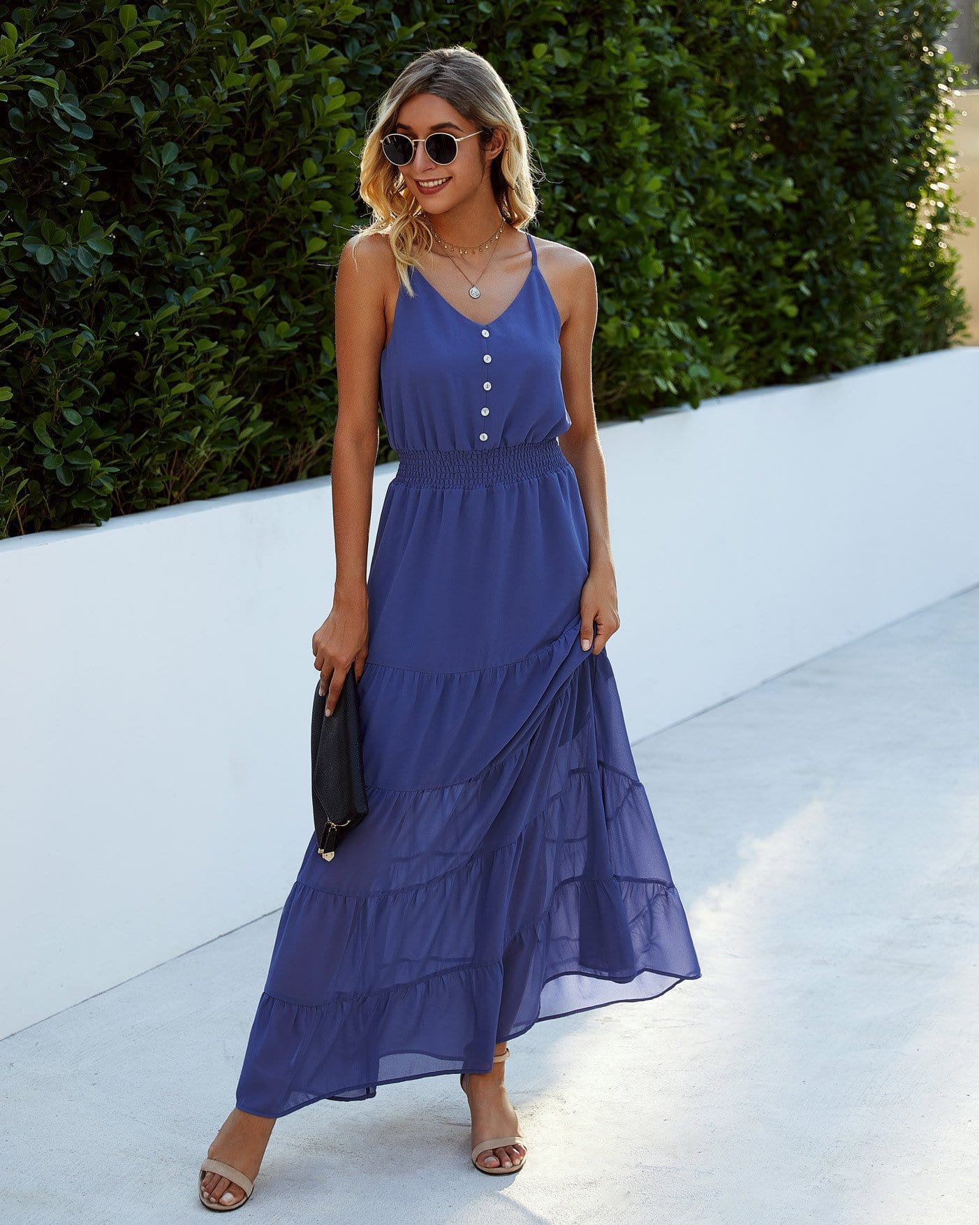 Sheer Tiered Summer Maxi Dress