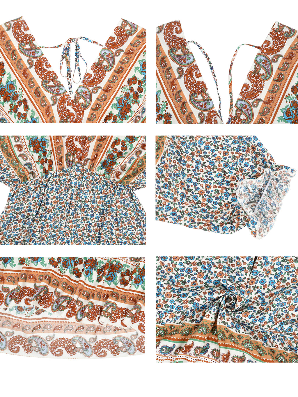 Mixed Print Asymmetrical Hem Dress