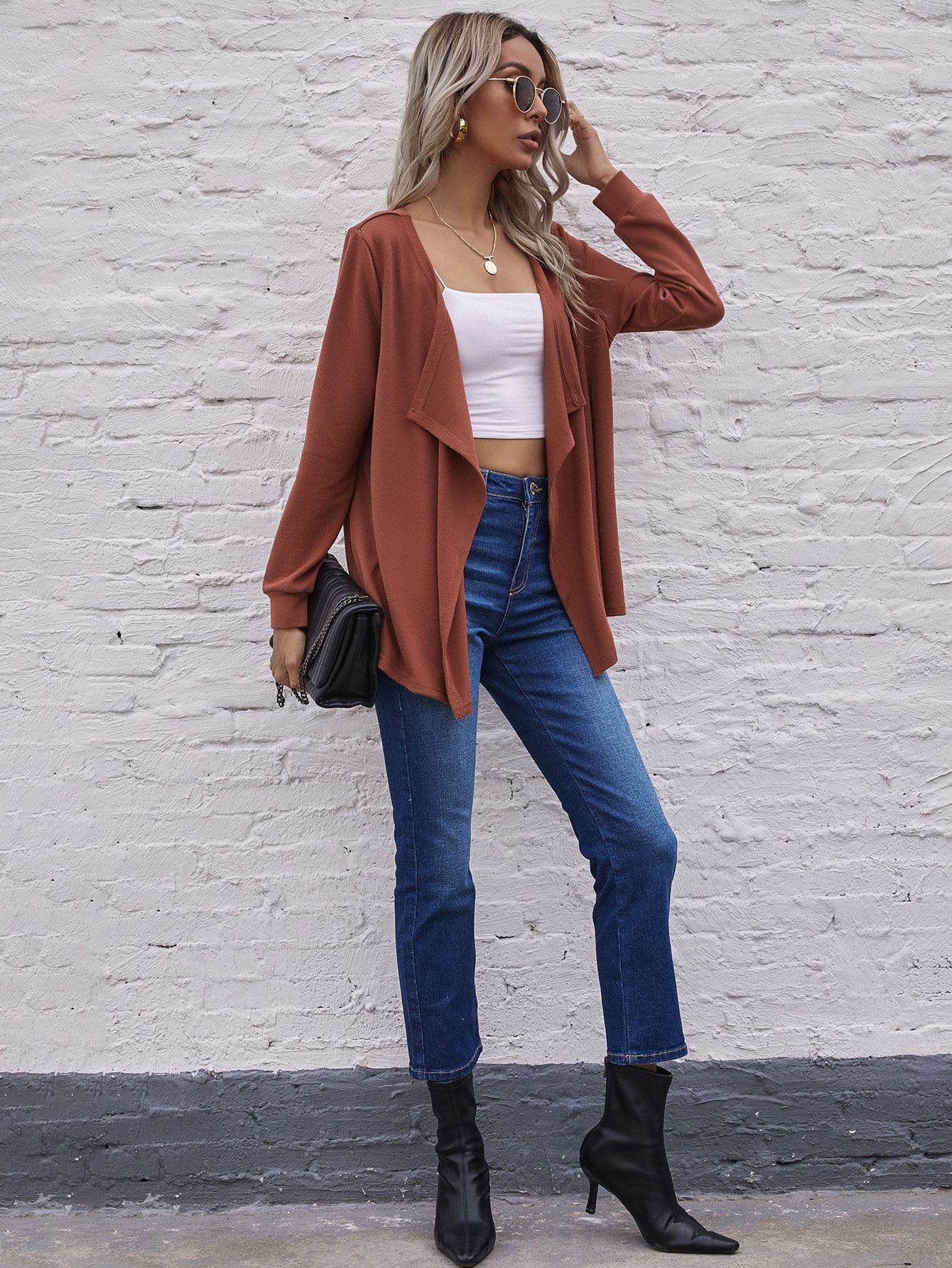 Open Front Shawl Jacket